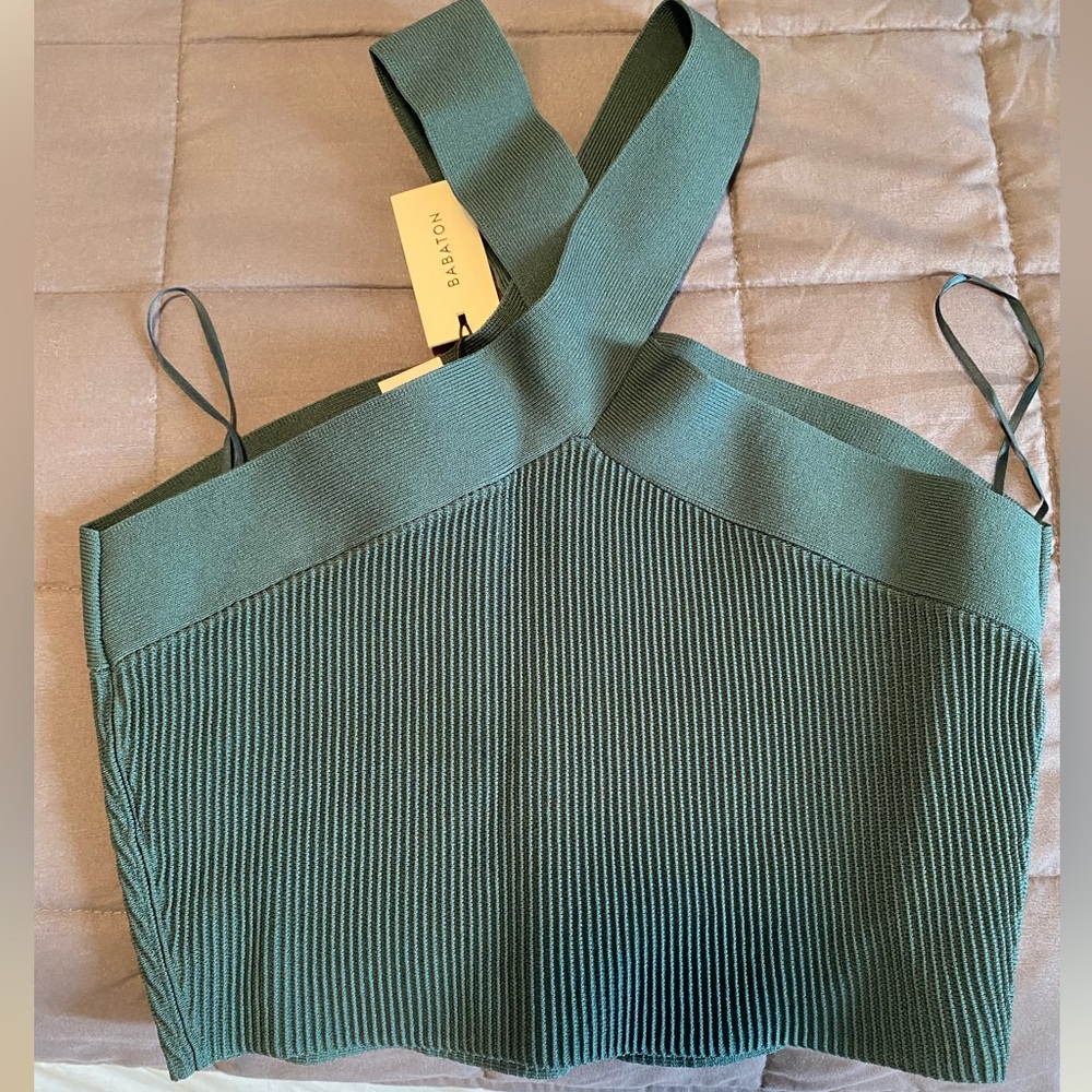 Aritizia Sculpt Knit Cross Crop Shirt